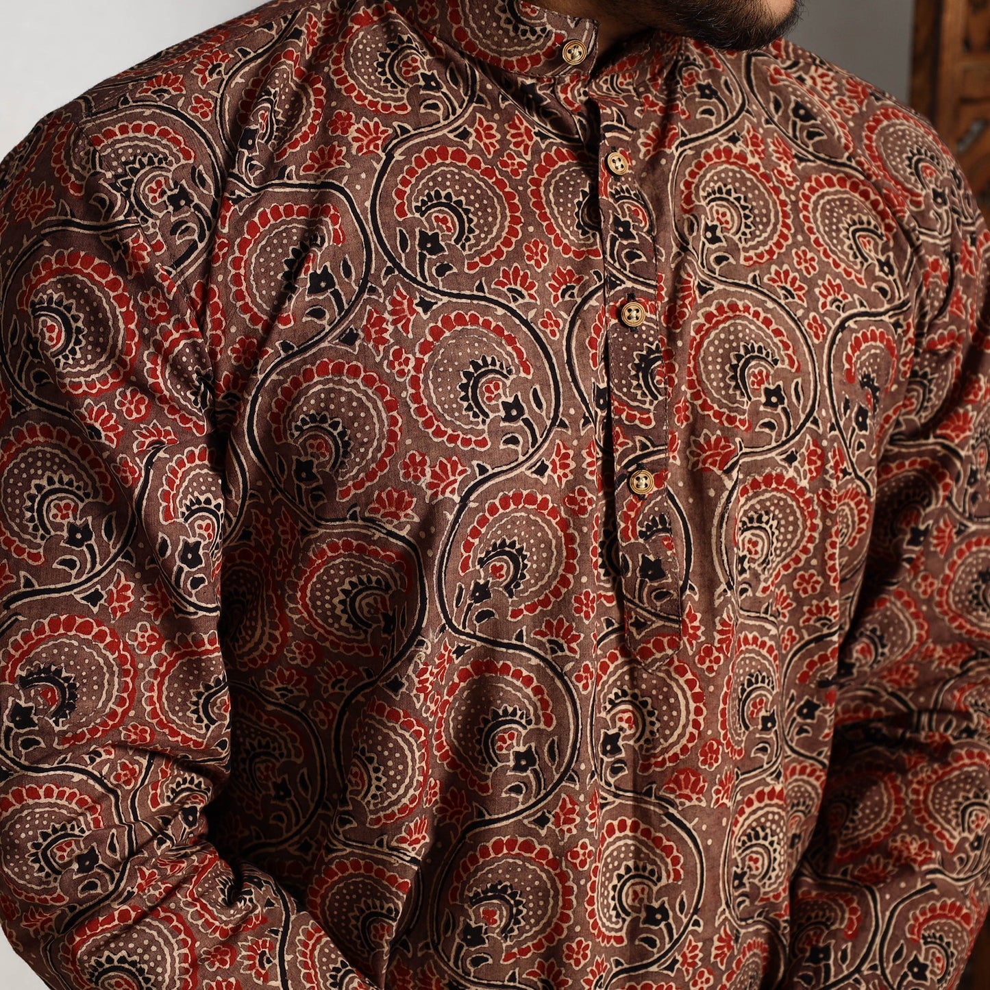 Ajrakh men kurta