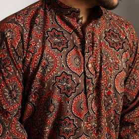 Ajrakh Men Long Kurta
