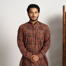 Ajrakh Men Long Kurta
