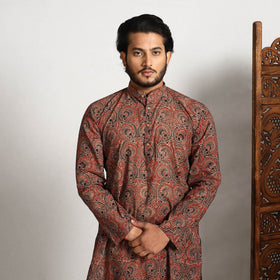 Ajrakh men kurta