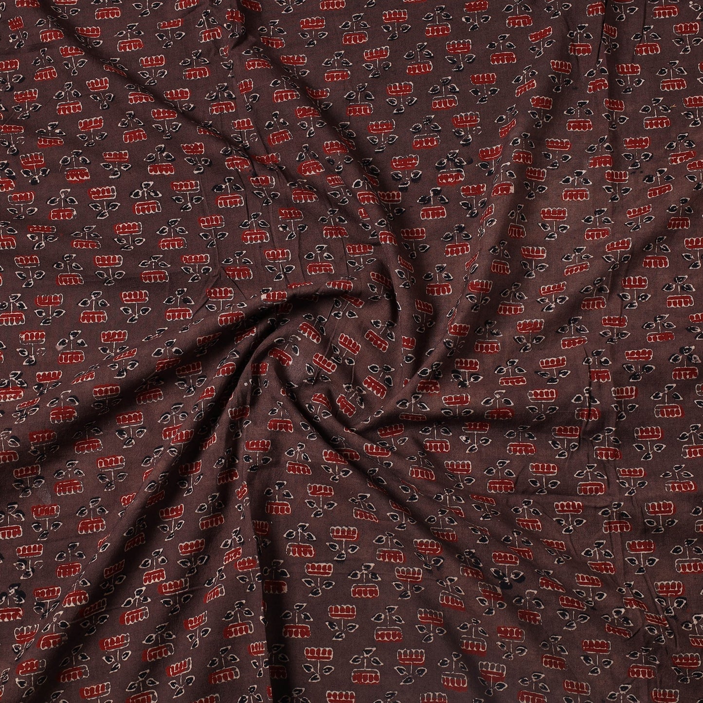  Ajrakh Block Printed Cotton Precut Fabric 02 