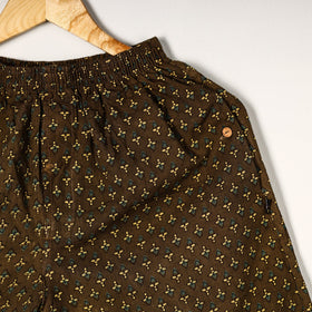  Ajrakh Block Printed Cotton Unisex Boxer/Shorts 