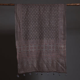  Ajrakh Block Printed Pure Woolen Stole 