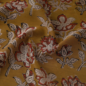 Ajrakh Dabu Bagru Block Print Handloom Chanderi Silk Fabric