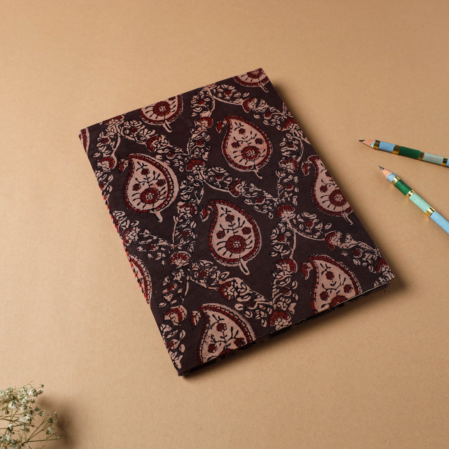 Ajrakh Fabric Cover Handmade Paper Notebook