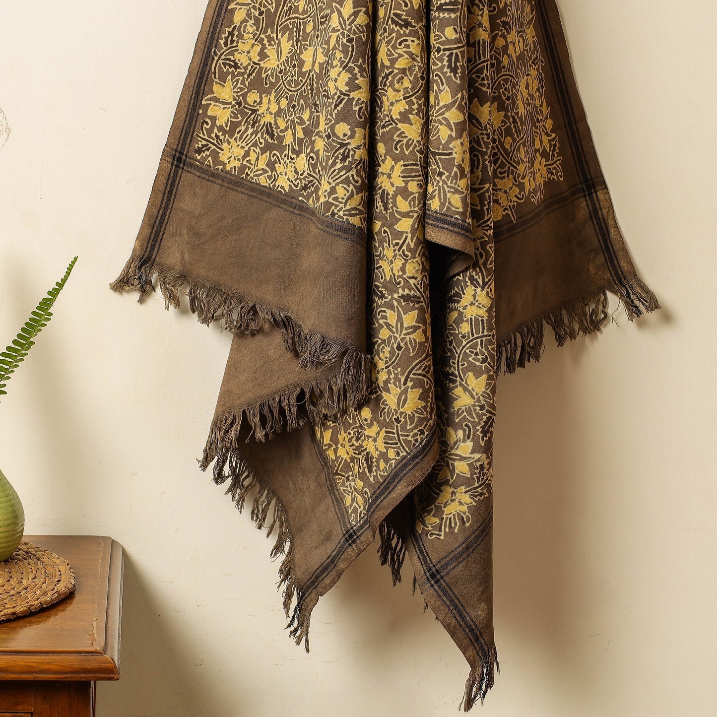 Buy Block Print Cotton Ajrakh Handloom Towel