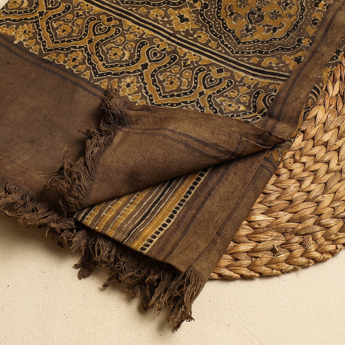  Block Print Cotton Ajrakh Handloom Towel