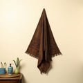 Brown - Block Printed Cotton Ajrakh Handloom Towel 27