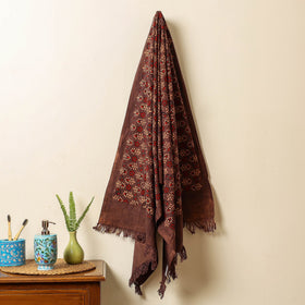 Buy Block Print Cotton Ajrakh Handloom Towel