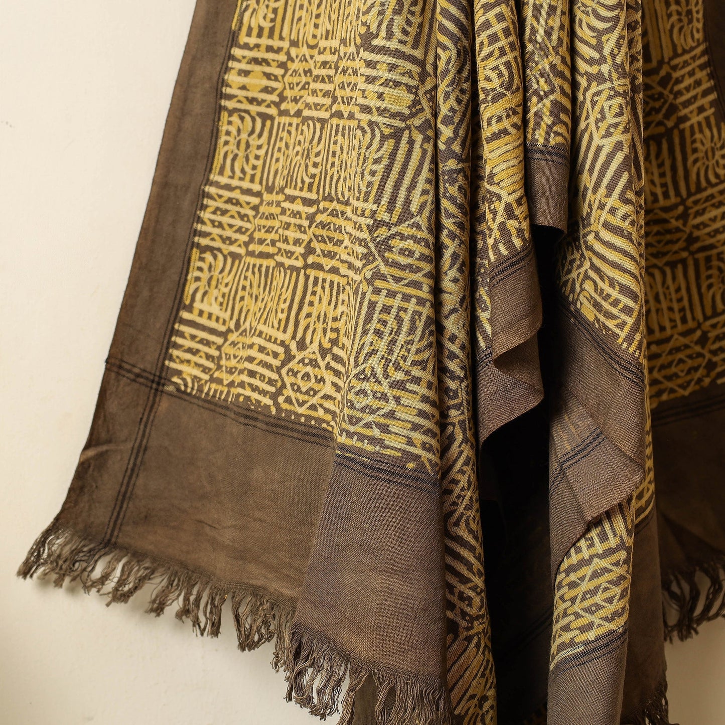  Brown Block Print Cotton Ajrakh Handloom Towel