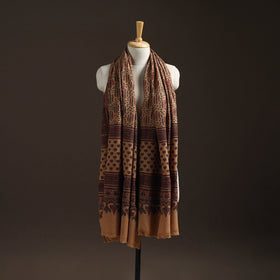 Hand natural dyed handwoven acrylic wool shawl 16