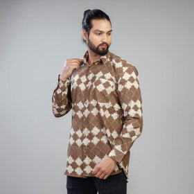Akola Block Printing Cotton Men Full Sleeve Shirt