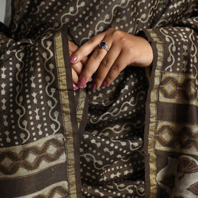  Akola Dabu Block Printed Handloom Chanderi Silk Dupatta with Zari Border 01 