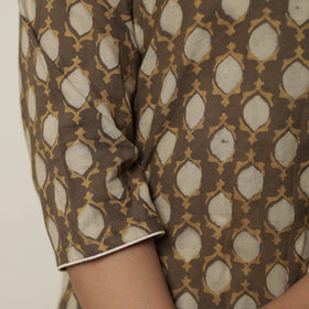  Akola Hand Block Printed Cotton Long Straight Kurta 09 Online 