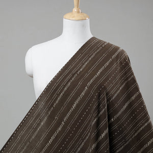 Brown - akola hand printed cotton fabric - handcrafted