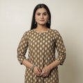  Akola Hand Block Printed Cotton Long Straight Kurta 09 Online 