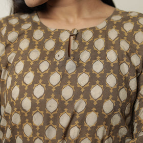  Akola Hand Block Printed Cotton Long Straight Kurta 09 Online 