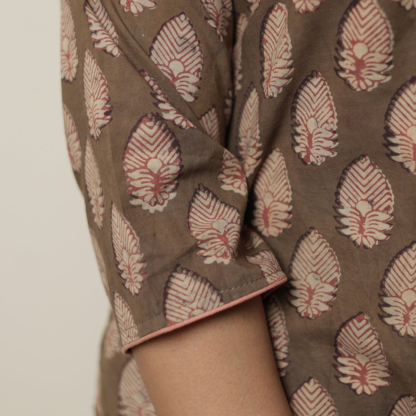  Akola Hand Block Printed Cotton Long Straight Kurta 16 