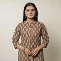  Akola Hand Block Printed Cotton Long Straight Kurta 16 