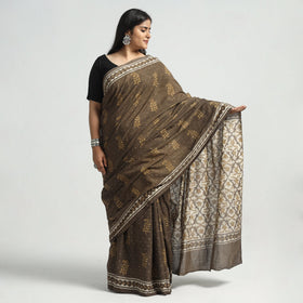 block printed saree