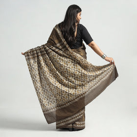 block printed saree