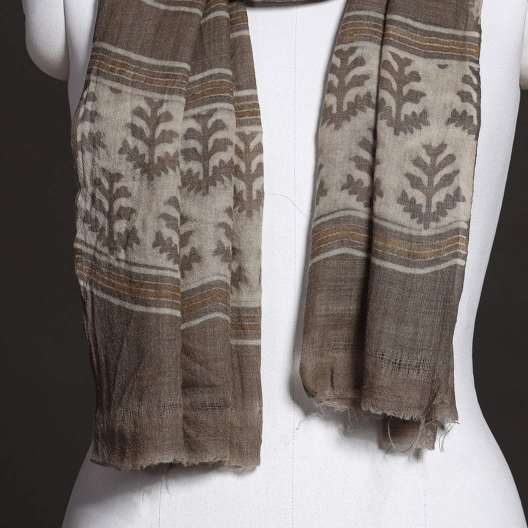  Akola Block Printed Pure Woolen Stole 