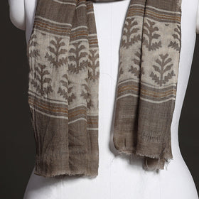 Akola Block Printed Pure Woolen Stole 