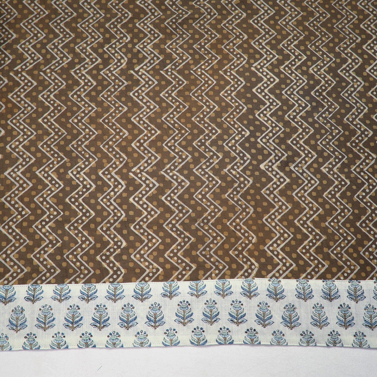 Shop Brown Akola Block Printed Cotton Blouse Piece Piece