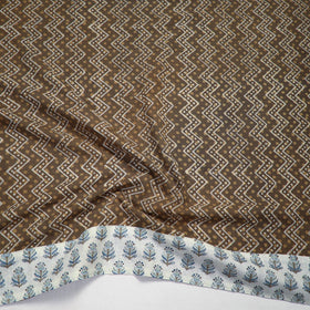 Shop Brown Akola Block Printed Cotton Blouse Piece Piece