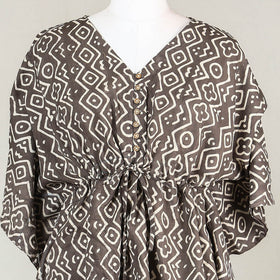  Akola Block Printed Cotton Kaftan with Tie-Up Waist 