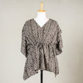  Akola Block Printed Cotton Kaftan with Tie-Up Waist 