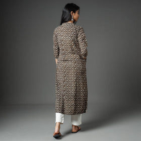  Akola Block Printed Cotton Long Straight Kurta 