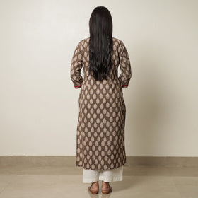  Akola Block Printed Cotton Straight Kurta 