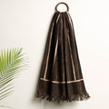 Brown Akola Block Printed Pure Handloom Cotton Towel 