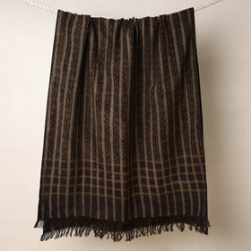 Brown Akola Block Printed Pure Handloom Cotton Towel 