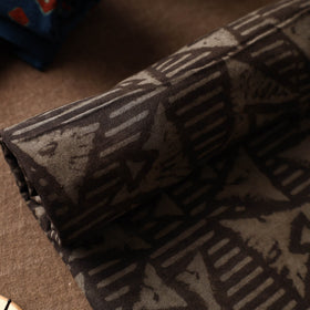 Brown Akola Block Printed Pure Handloom Cotton Towel 