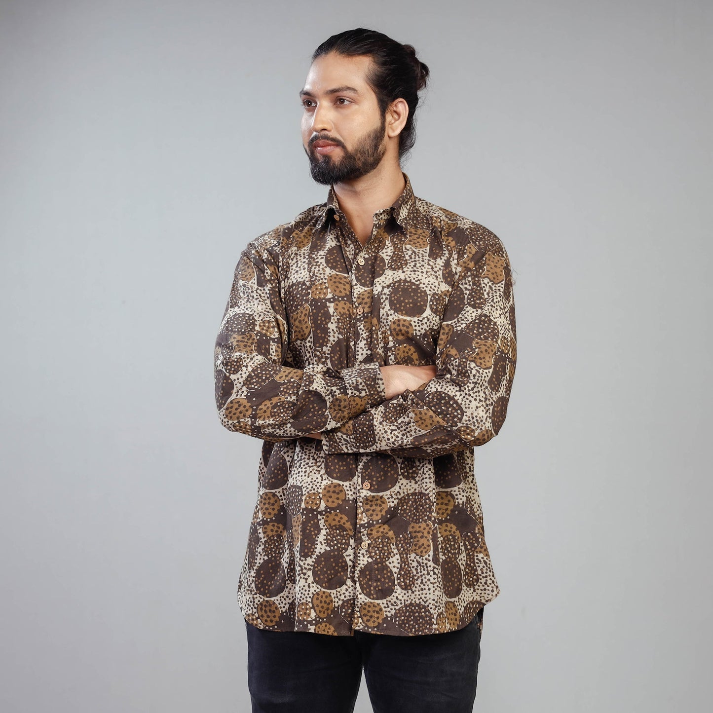 Buy Akola Block Printing Cotton Men Full Sleeve Shirt Online at iTokri.com