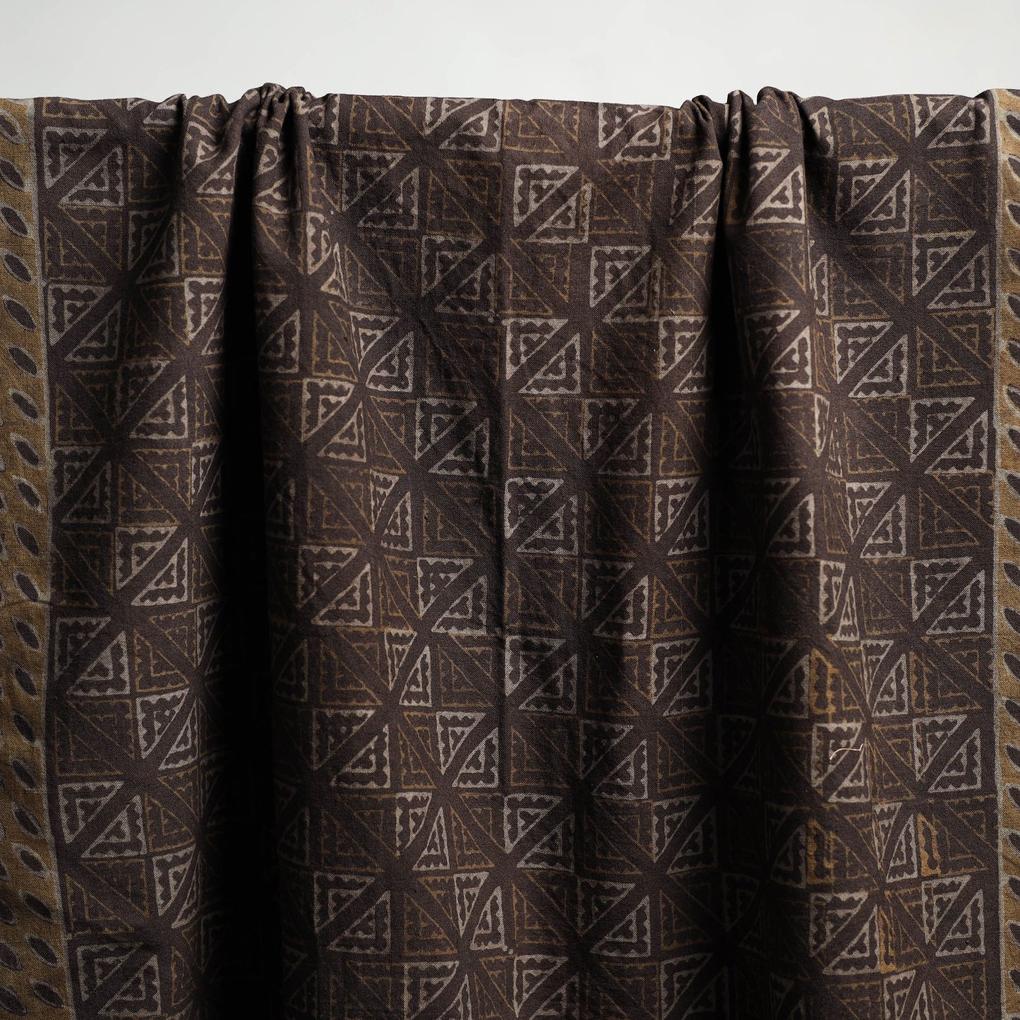 Brown Akola Block Print Pure Handloom Cotton Towel 