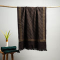 Brown Akola Block Print Pure Handloom Cotton Towel 