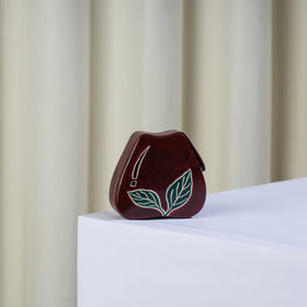  Handcrafted Brown Apple Leather Money Bank 