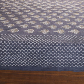 Brown - Block Art Print Cotton Double Bindaas Bed Sheet (110 x 93 in)