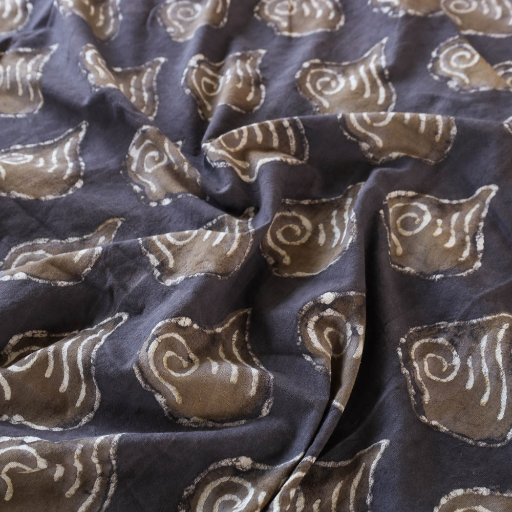 Brown - Block Art Print Cotton Double Bindaas Bed Sheet (110 x 93 in)