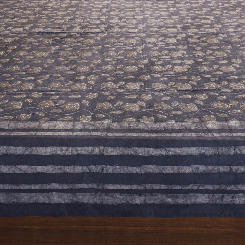 Brown - Block Art Print Cotton Double Bindaas Bed Sheet (110 x 93 in)