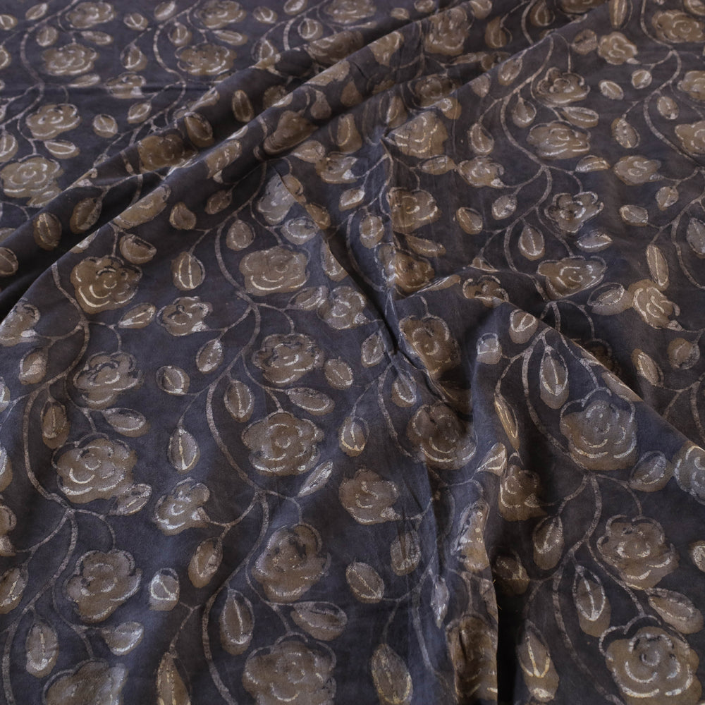 Brown - Block Art Print Cotton Double Bindaas Bed Sheet (110 x 93 in)