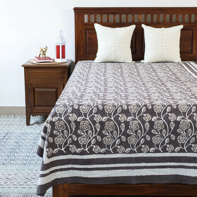 Buy Block Art Print Cotton Single Bindaas Bed Sheet