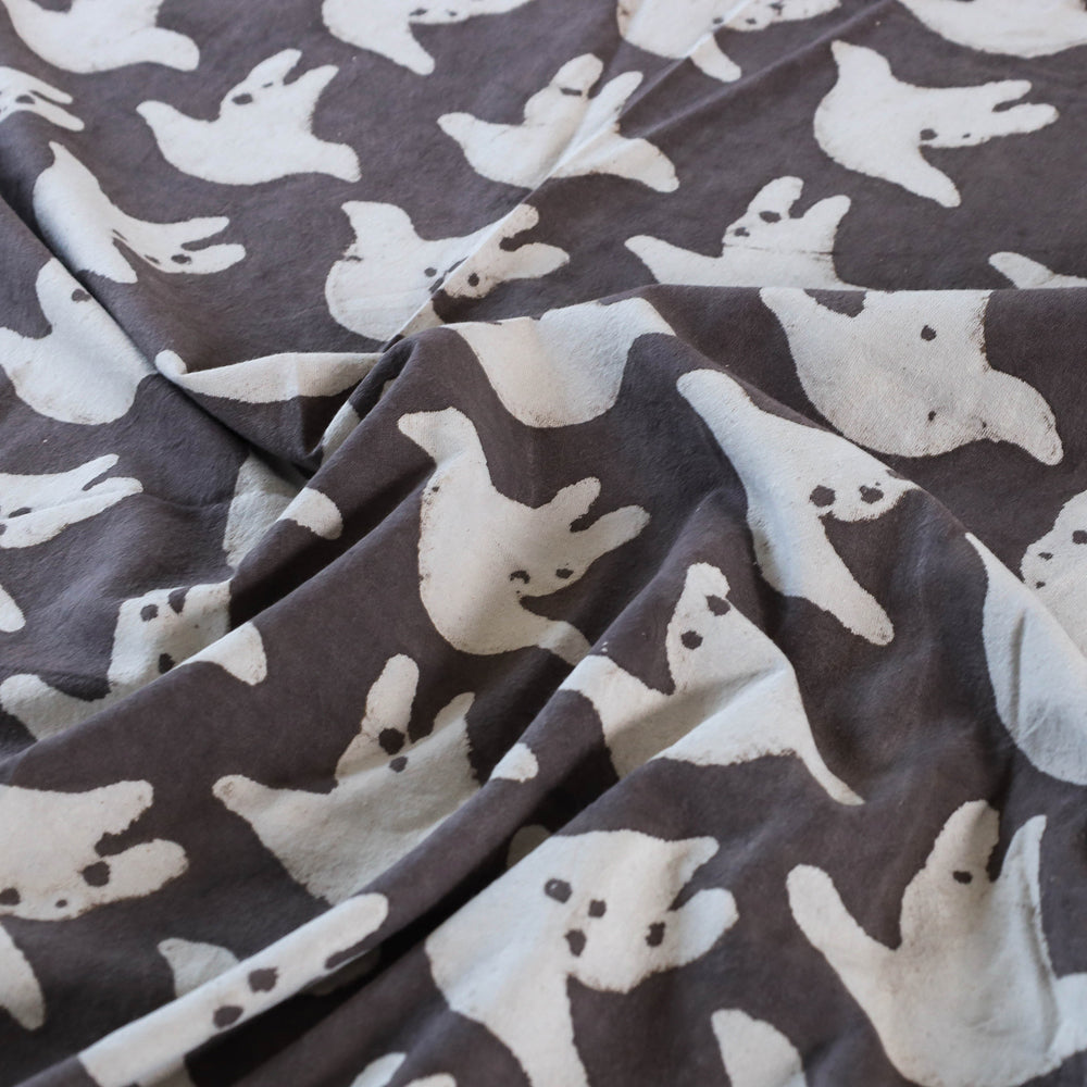 Brown Block Art Print Cotton Single Bindaas Bed Sheet