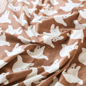 Brown - Bindaas Block Art Prints Natural Dyed Single Bedcover in Pure Cotton (93 x 60 in)