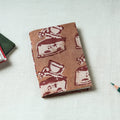  Art Block Print Fabric Cover Handmade Paper Notebook 