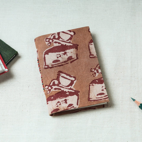  Art Block Print Fabric Cover Handmade Paper Notebook 