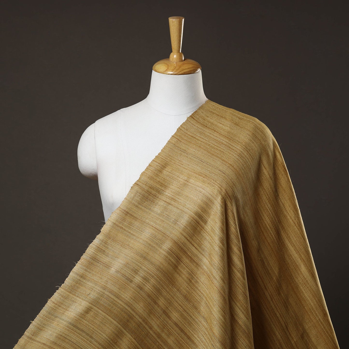 Brown Authentic Handwoven Tussar Silk Bhagalpuri Fabric